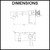 Technical drawing showing dimensions of the Norico Pentro Wall Mixer with Spout for Australian bathroom installations.