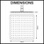 Norico Cavallo 250mm square ultra-thin stainless steel shower head technical dimensions diagram for Australian bathroom renovations.