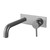 Norico Pentro Brushed Nickel Wall Mixer with Round Spout for modern Australian bathrooms.