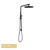 Norico Pentro Matte Black Round Handheld Shower Station with 10 inch Rain Head, Modern Solid Brass Bathroom Tapware Australia