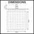 Norico Cavallo 250mm square gunmetal grey shower head technical drawing and dimensions for bathroom renovations in Australia