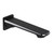 Norico Esperia Square Wall Mounted Bath Spout in Matte Black and Chrome finish, ideal for modern Australian bathroom renovations.