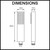 Technical dimensions and specifications diagram for the Esperia square handheld shower head, suitable for Australian bathroom installations.