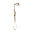 Norico Pentro Brushed Yellow Gold Round Handheld Shower Station, Modern Solid Brass Bathroom Tapware Australia