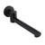 Norico Pentro matte black slim swivel wall mounted bath spout for modern Australian bathrooms.