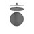 Norico Pentro Gun Metal Grey Solid Brass Round Rainfall Shower Head for Modern Australian Bathrooms