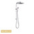 Norico Esperia Chrome Square Shower Station Modern Handheld Rail Set Bathroom Tapware Australia