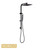 Norico Esperia Matte Black Square Shower Station with Handheld Spray Head, Modern Solid Brass Bathroom Tapware Australia