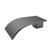 Modern Norico Esperia square gunmetal grey wall mounted bath spout for luxury Australian bathrooms.