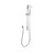 Pentro Round Handheld Shower Rail Set in Polished Chrome finish, high-grade ABS handheld spray head and stainless steel sliding rail, Norico bathroom tapware Australia.