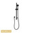 Norico Pentro Matte Black Round Handheld Shower Rail Set for Australian Bathroom Renovations
