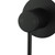 Norico Pentro Matte Black Round Shower Mixer Tap with Thin Plate, Modern Wall Mounted Bathroom Fixture Australia.