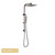 Norico Esperia Gunmetal Grey 250mm Square Shower Station with Handheld Spray Head for Modern Australian Bathrooms