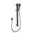 Norico Bellino Matte Black Square Handheld Shower Rail Set for modern Australian bathroom renovations. High-quality 304 stainless steel sliding rail and adjustable spray head, available at Renovator Store.