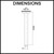 Technical drawing and dimensions of the Norico Cavallo square ceiling shower arm 200mm in gunmetal grey for Australian bathrooms.