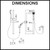 Detailed dimensions diagram for Norico Pentro matte black 250mm round shower set with handheld spray head, compliant with Australian standards for bathroom renovations.