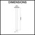 Norico Cavallo 400mm Square Ceiling Shower Arm Dimensions Diagram - Modern Bathroom Tapware Australia