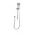 Modern Brushed Nickel Pentro Round Handheld Shower Rail Set for Australian Home Renovations