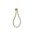 Norico Esperia Brushed Yellow Gold Square Shower Holder Wall Connector and Hose for modern bathrooms in Melbourne, Australia. SKU: SR27-N.04