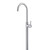 Norico Pentro Round Chrome Floorstanding Bath Mixer, solid brass freestanding tapware for modern Australian bathrooms.