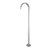 Modern Norico Cavallo brushed nickel square floor standing bath spout for luxury Australian bathroom renovations.