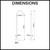 Dimensions diagram for the Norico Cavallo Brushed Nickel Floor Standing Bath Mixer Tap available at Renovator Store Australia.