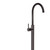 Norico Pentro Round Gun Metal Grey Floor Standing Bath Mixer Tap for modern Australian bathrooms