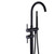 Norico Pentro Round Matte Black Freestanding Bath Mixer with Handheld Shower, Modern Australian Bathroom Fixture