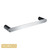 Esperia matte black and chrome single towel rail 800mm wall mounted 304 stainless steel bathroom accessory available at Renovator Store Australia.