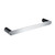 Norico Esperia Matte Black and Chrome 300mm Single Towel Rail for Modern Australian Bathrooms