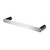 Modern matte black and chrome Norico Esperia single towel rail for luxury Australian bathroom renovations.