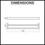 Dimensions of the Norico Cavallo Chrome Square Double Towel Rail 800mm for bathroom renovations in Australia.