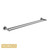 Modern gunmetal grey double towel rail for bathroom wall mounting featuring a round minimalist design and 790mm length.