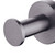 Norico Pentro gunmetal grey round robe hook for modern Australian bathroom wall mounting.