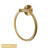 Norico Pentro Brushed Yellow Gold Round Hand Towel Ring wall mounted in a modern Australian bathroom.