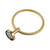 Norico Pentro Brushed Yellow Gold Round Hand Towel Ring wall mounted in a modern Australian bathroom.