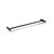 Norico Esperia 600mm Double Towel Rail in Matte Black and Chrome finish for modern Australian bathroom renovations.