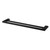 Bellino Matte Black 800mm Double Towel Rail, Modern Zinc Alloy Wall Mounted Bathroom Accessory, Australia.