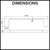 Norico Bellino 600mm Single Towel Rail dimensions diagram for Australian bathroom renovations.