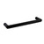 Modern minimalist matte black stainless steel single towel rail for contemporary Australian bathrooms.