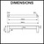Technical dimensions diagram for the Norico Esperia 600mm double towel rail, an essential bathroom accessory for Australian homes.