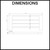 Norico Bellino Chrome Towel Rack 600mm technical line drawing showing dimensions for Australian bathroom renovations.