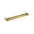 Norico Cavallo Brushed Yellow Gold 600mm Square Double Towel Rail for Modern Australian Bathrooms