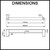 Technical line drawing showing the dimensions and specifications of the Norico Esperia 800mm Round Double Towel Rail for bathroom installations in Australia.