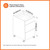 Flat Pack Kitchen 3-Drawer Base Cabinet - 450mm - 16mm Thick - White