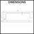 Norico Belino 800mm Single Towel Rail technical drawing with dimensions for modern Australian bathroom renovations.