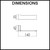 Norico Cavallo Chrome Square Toilet Roll Holder dimensions diagram for bathroom renovations in Australia.