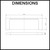 Technical line drawing showing dimensions of the Norico Bellino Shower Shelf for modern Australian bathroom renovations.