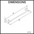 Technical line drawing showing dimensions of a Norico 300mm single hand towel rail for modern bathroom renovations in Australia.