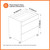 Flat Pack Kitchen 3-Drawer Base Cabinet - 900mm - 16mm Thick - White